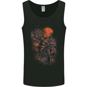 Tocado indio nativo americano apache chaleco camiseta sin mangas para hombre - Imagen 1 de 3