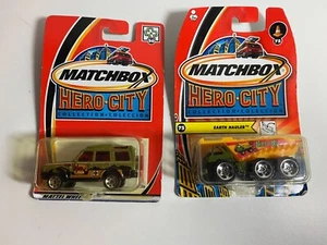 Matchbox Lot of 2 Hero City Collection #50 Land Rover Discovery #75 Earth Hauler - Bild 1 von 5