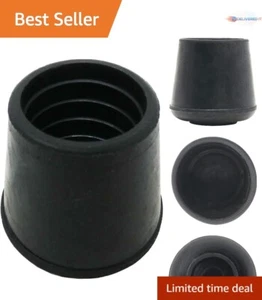 Rubber Chair Leg Caps 1.5" ID Black 12 Pack Protect Floors Stabilize Furniture - Picture 1 of 12