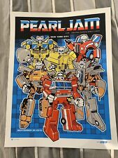 Pearl Jam 2015 Global Citizen Fest NYC New York Transformers Ames Bros Poster