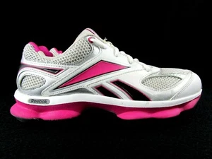 Reebok Big Kids Run Prime White/Silver/Pink/Black Walking Shoes Sz 5.5 (V65264) - Picture 1 of 11