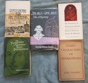 5 Vintage Books about Shakespeare - His Theatre, Characters, Idolatry & Mystery - Picture 1 of 3