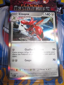 POKEMON CIZAYOX 141/197 RARE HOLOFOIL FRANCAIS FLAMMES OBSIDIENNES OBF EV3 - Picture 1 of 4