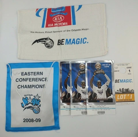 Orlando Magic 2008-09 Eastern Conference Champions Banner Towel Tickets Lot Cover