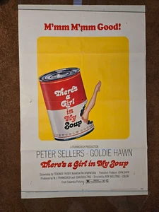 There's a Girl in My Soup, Original 1970 27x41 Poster Peter Sellers, Goldie Hawn - Picture 1 of 6