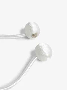 2X Strong Magnetic Curtain Tie Backs Ball Clips Buckle Weave Rope Holdbacks UK - Picture 1 of 3