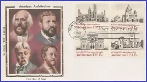 USA4 #1838-41 U/A COLORANO SILK FDC BL4 American Architecture - Picture 1 of 1