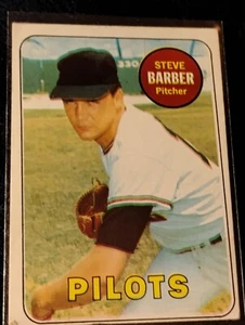 1969 Topps Baseball - #233 Steve Barber - Seattle Pilots Vg-Ex Condition - Picture 1 of 2