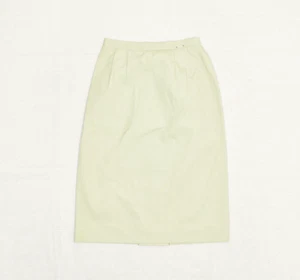VTG Koret California Koratron Women's Acrylic Straight Skirt Beige Size 8 37401 - Picture 1 of 8