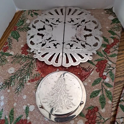 Silverplated Trivet Expandable and Coasters - Image 1 of 4