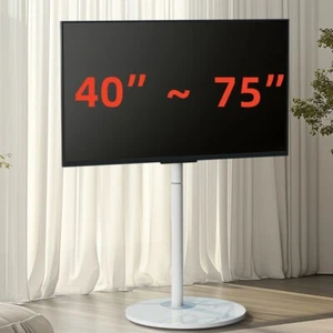 40”-75” Boden TV Ständer Höhenverstellbar Schwerlast Sinterstein Sockel TV Halterung - Bild 1 von 18