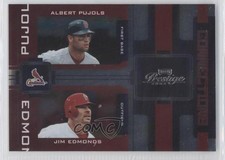 2005 Playoff Prestige Connections Foil /100 Albert Pujols Jim Edmonds #C-8