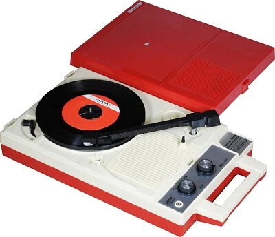 ANABAS audio GP-N3R Nostalgic Portable Vinyl Records Player From Japan New - Photo 1/4