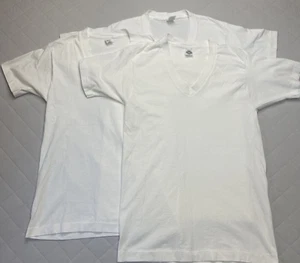 Vintage Munsingwear V Neck Shirt Herren ** Large Single Stitch White Rockabilly - Bild 1 von 13
