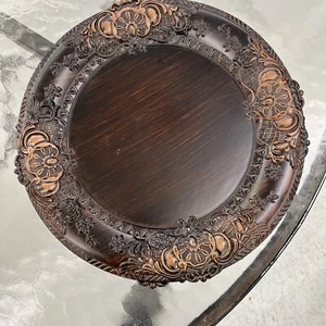 Set 6 Caricabatterie Piatto Atelier Americano 14" Marrone Goffrato - Foto 1 di 2