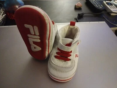 Zapatos de bebé Fila 9-12 meses - blanco y rojo Foto 1 de 4
