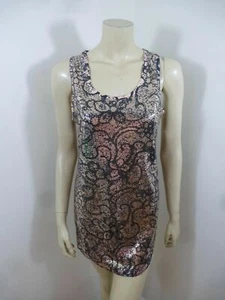 *Silence+Noise Anthropologie* Multi-Color Sleeveless Sequin Woman Top Blouse S - Picture 1 of 5