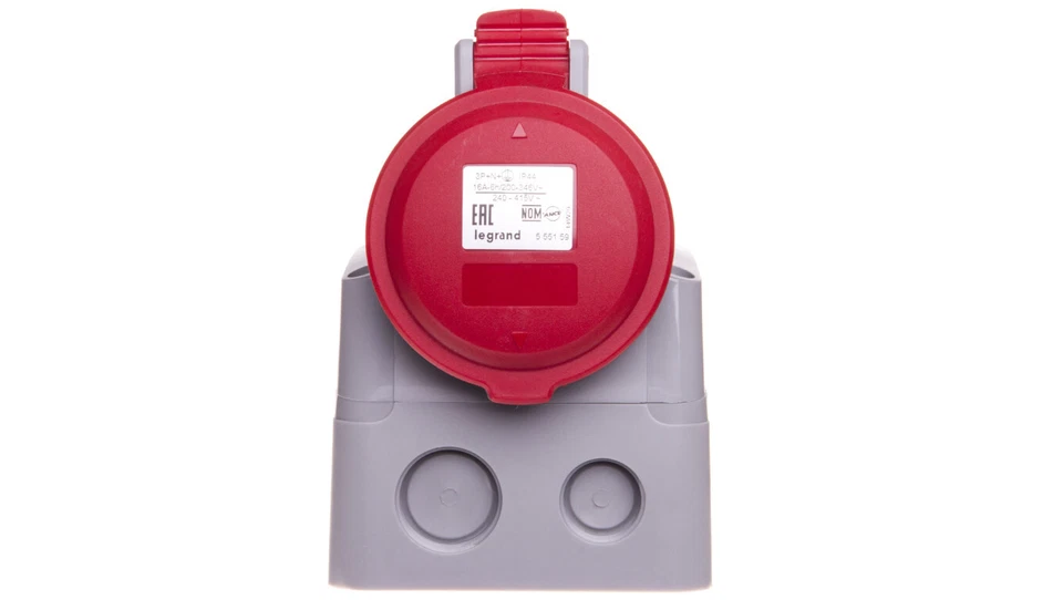 Fixed socket 16A 5P 400V red IP44 P17 TEMPRA PRO 555159 /T2UK - Image 1 of 1
