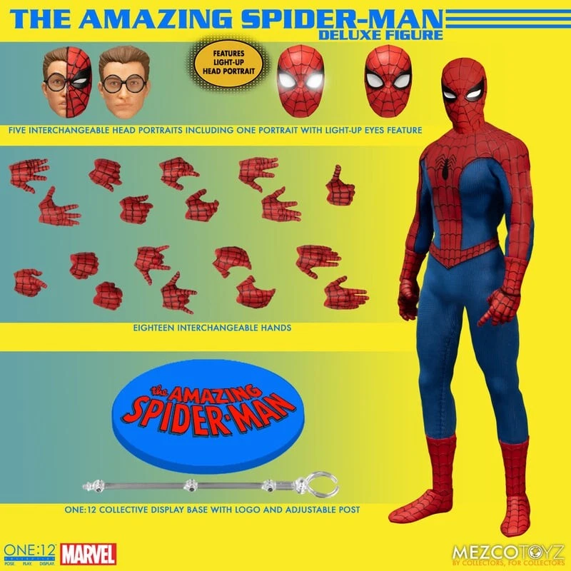 Mezco ONE:12 Collective Marvel The Amazing Spider Man Deluxe Edition - Imagem 1 de 1