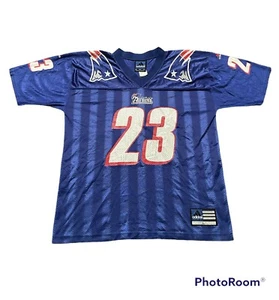 Vintage 90s Adidas SEDRICK SHAW #23 NEW ENGLAND PATRIOTS Football Jersey Large L - Picture 1 of 6