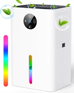 Dehumidifier, 63OZ Quiet Dehumidifiers for Home with Auto Shut Off, Auto Defrost - Picture 1 of 7