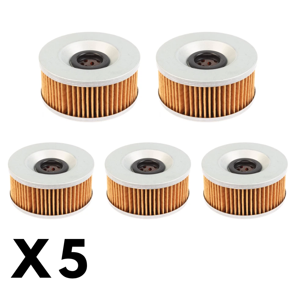 Paquete de 5 filtros de aceite blancos para Yamaha XJ650 Turbo 1982-1983 Foto 1 de 1
