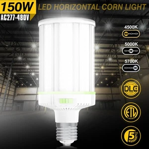 150W LED Corn Bulb Light E39 Base, Commercial Warehouse Store Airport Light 480V - Picture 1 of 12
