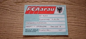 Ticket 1994 FC Aarau vs. NK Mura Uefa Cup 25925 - Picture 1 of 1