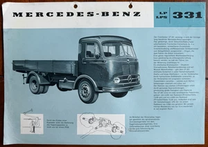 alter Prospekt Mercedes-Benz Lkw Typ LP LPS 331 Frontlenker techn. Daten - Bild 1 von 2
