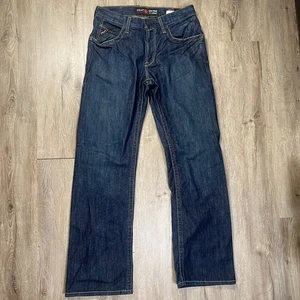 Pantalones de mezclilla Ariat FR tiro bajo M4 Bootcut 30x32 100 % algodón lavado oscuro - Imagen 1 de 7