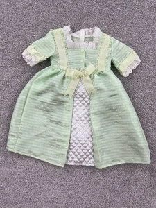 American Girl Doll Elizabeth Summer Gown Dress Only Green Satin Lace Trim *Read* - Picture 1 of 13