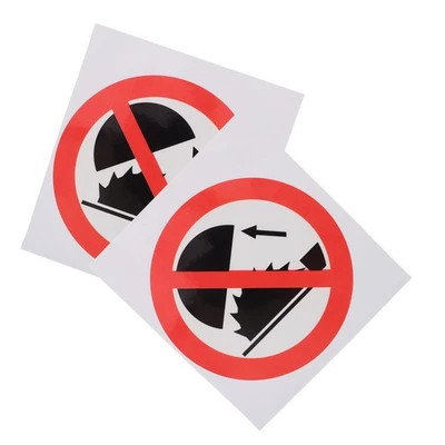 2pcs Do Not Touch Sign Sticker Warning Label Sign Caution Safety Warning Sticker - Image 1 of 4
