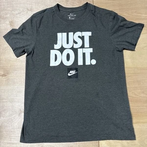 Camiseta Nike Hombre Ropa Deportiva Talla Mediana Gris Just Do It Gráfico 100% Algodón - Imagen 1 de 14