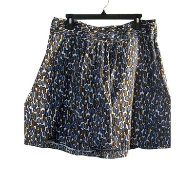 Mossimo Azul Marrón Linterna Patrón Falda Talla 12 Negocios Informal Oficina Escuela Foto 1 de 4