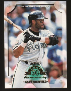 1998 Donruss Leaf Baseball #21 - Gary Sheffield - Florida Marlins  98-545 - Picture 1 of 2