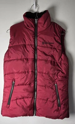 Burgandy Quilted Puffer Vest Free Country Size Small - Image 1 of 4