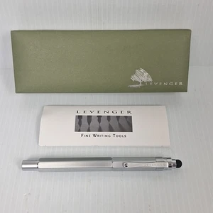 Levenger L-Tech 3.0 Hexagonal Silver-tone Fountain Pen with Original Box - Picture 1 of 9