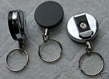 HVY DUTY RETRACTABLE REEL KEY-ID-BADGE BELT CLIP CHAIN