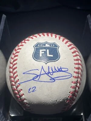 Balón de béisbol firmado autografiado por Miguel Sano OML inscrito 22 2017 Florida Foto 1 de 2