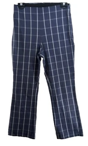 A New Day blau karierte Damenhose Größe 6 Reißverschluss Stretchbund - Bild 1 von 7