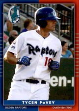 2007 Ogden Raptors Grandstand #31 Tycen Povey Ogden Utah UT Baseball Card