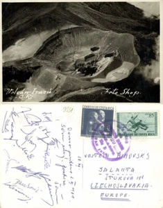 costa rica, CARTAGO, Volcán Irazú, Volcano (1961) RPPC Postcard - Picture 1 of 3