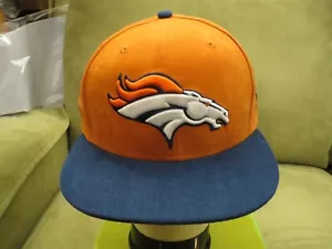 New Era Denver Broncos Suede Orange Crown and Navy Blue Bill, Snapback Hat - Bild 1 von 6