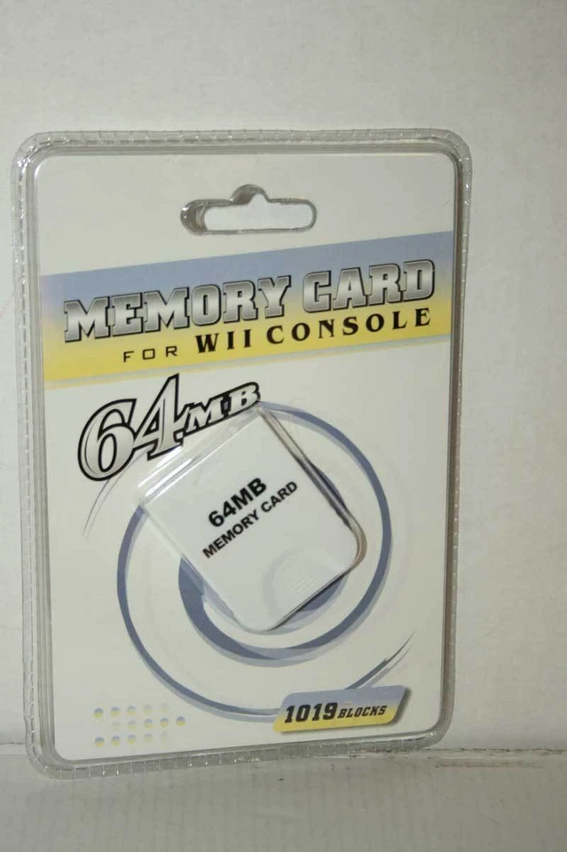 ACCESSORIO MEMORY CARD COMPATIBILE 64 MB 1019 BLOCCHI NUOVO GEMECUBE & WII  - Immagine 1 di 1