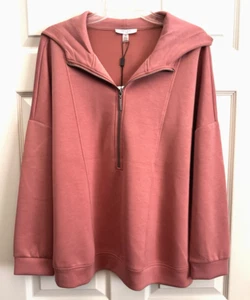 NWT Cable and Gauge Women's Plus 2x, 1/2 Zip Hoodie, Butter Soft, Sweatshirt - Picture 1 of 8