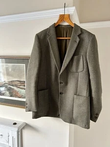 vintage Jaeger italy mens blazer jacket green and brown - Picture 1 of 5