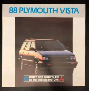 1988 Plymouth Vista Original Car Sales Brochure Catalog 4 Pages - Picture 1 of 4