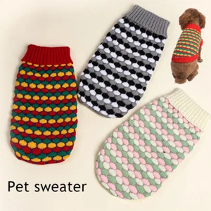 1PC Soft Knit Dog Sweater Pet Puppy Cat Clothes Jumper Winter Apparel Clothing✜ - Picture 1 of 15