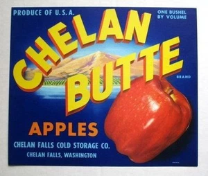 1950s Chelan Butte Apple Crate Label - Picture 1 of 1