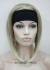 Short Straight Women Ladies Daily 3/4 Full Half Wig Headband 9 Colors